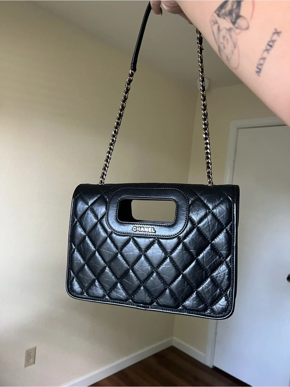 Chanel Charms Handle Cut Flap bag